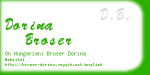 dorina broser business card